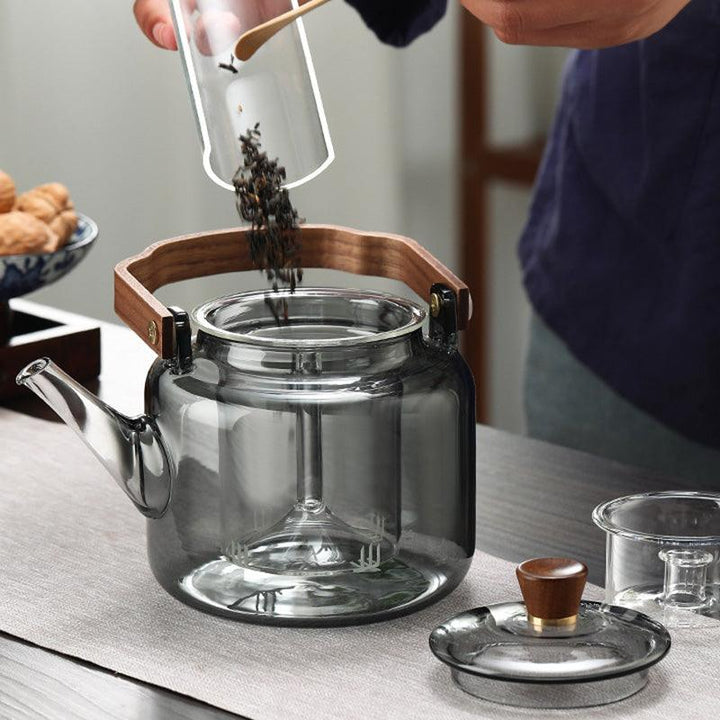 Grijzen Teapot | Trä & Glas, Te Makar-Eva Jonsson