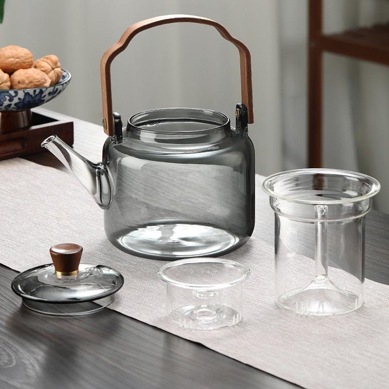 Grijzen Teapot | Trä & Glas, Te Makar-Eva Jonsson