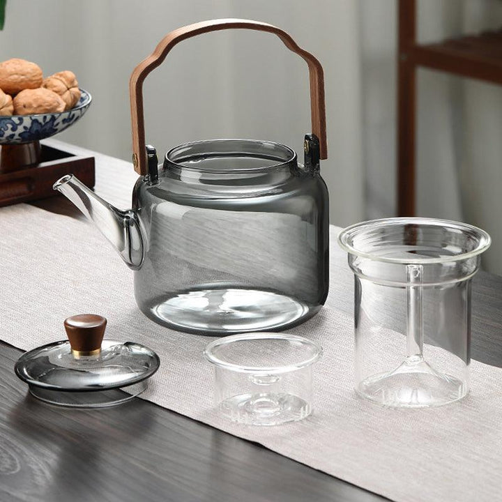 Grijzen Teapot | Trä & Glas, Te Makar-Eva Jonsson