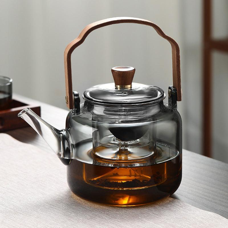Grijzen Teapot | Trä & Glas, Te Makar-Eva Jonsson