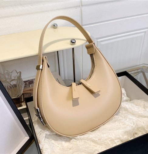 Half Moon Bag | Trendy | Dragkedja | Axelremsväska | Liten väska-Eva Jonsson