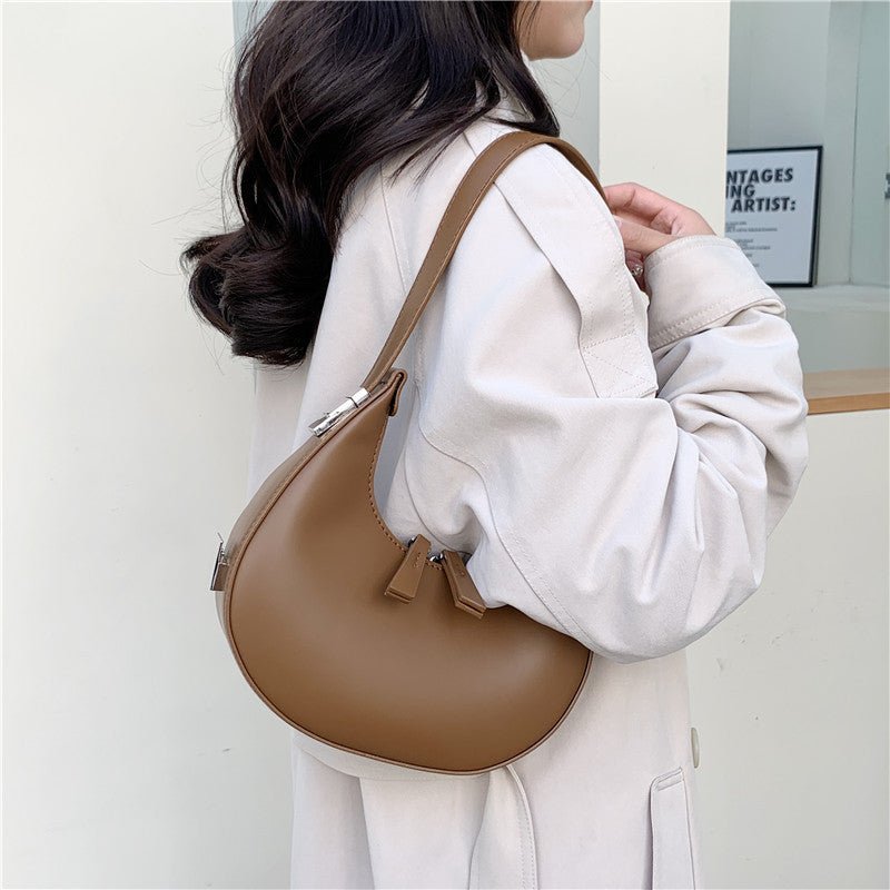 Half Moon Bag | Trendy | Dragkedja | Axelremsväska | Liten väska-Eva Jonsson