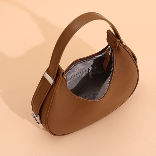 Half Moon Bag | Trendy | Dragkedja | Axelremsväska | Liten väska-Eva Jonsson