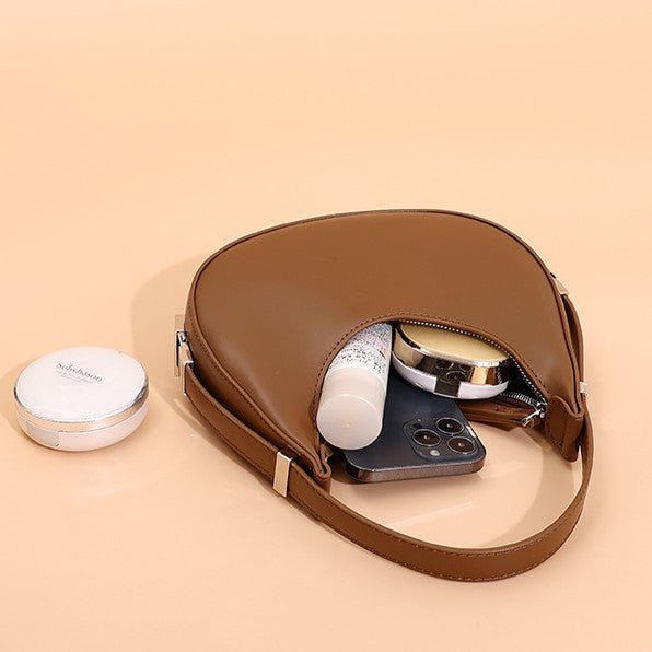 Half Moon Bag | Trendy | Dragkedja | Axelremsväska | Liten väska-Eva Jonsson