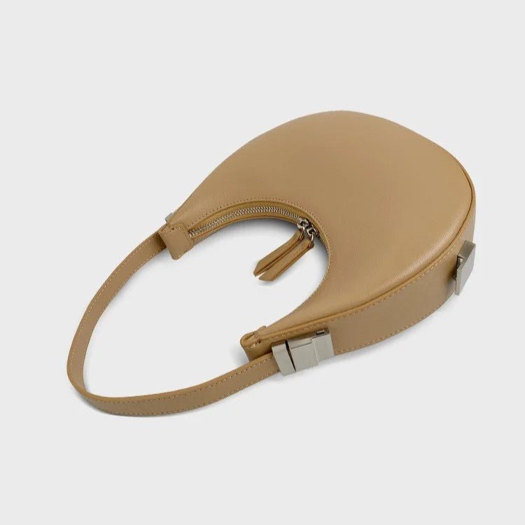 Half Moon Bag | Trendy | Dragkedja | Axelremsväska | Liten väska-Eva Jonsson