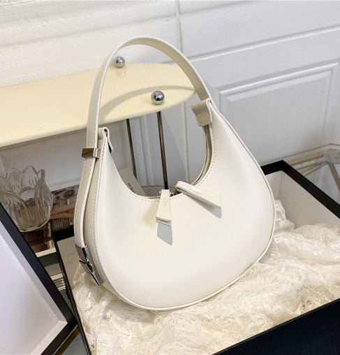 Half Moon Bag | Trendy | Dragkedja | Axelremsväska | Liten väska-Eva Jonsson
