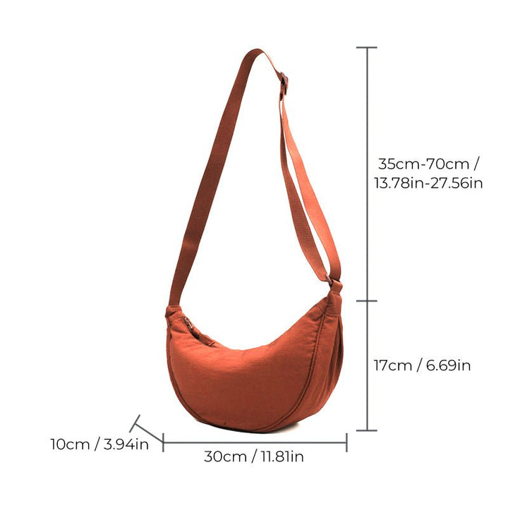 Halvmåneväska - Justerbar Rem - Dragkedja - Crossbody-Väska - Bum Väska-Eva Jonsson