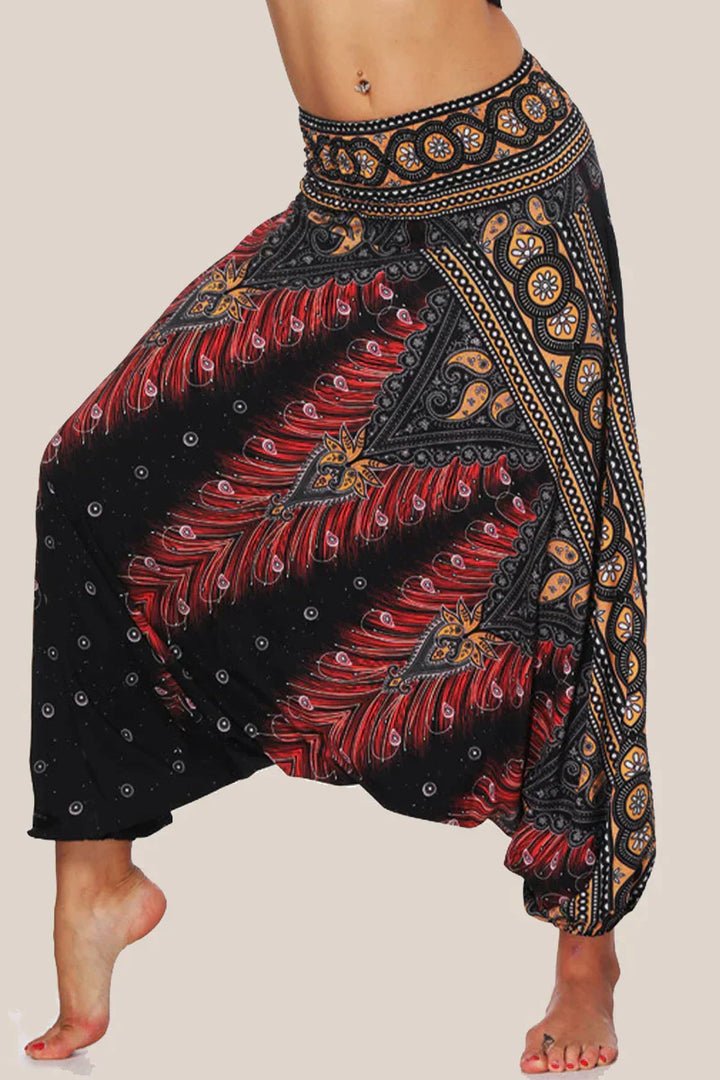 Harem Pants | Löst sittande | Elastisk midja | Yogabyxor | Damkläder-Eva Jonsson