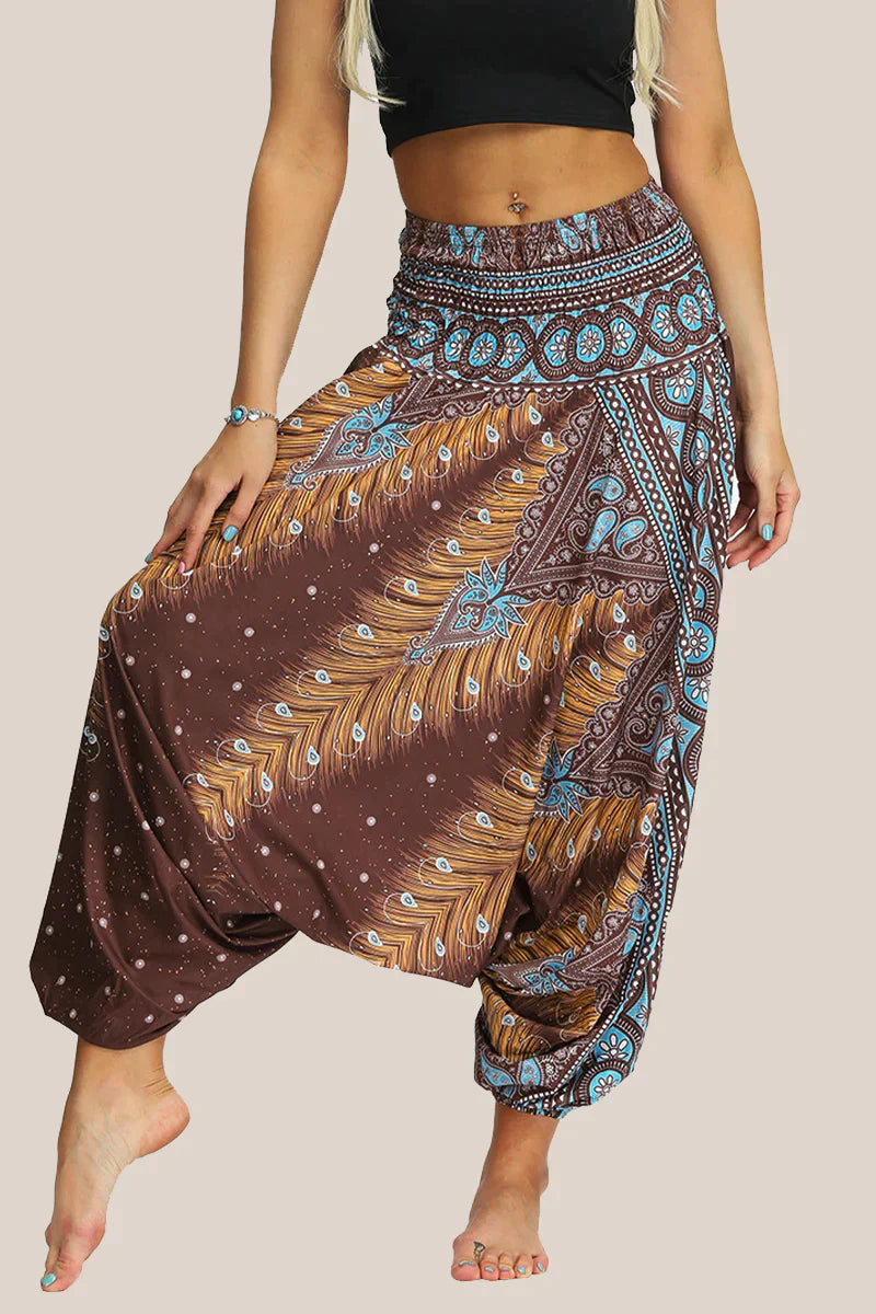 Harem Pants | Löst sittande | Elastisk midja | Yogabyxor | Damkläder-Eva Jonsson