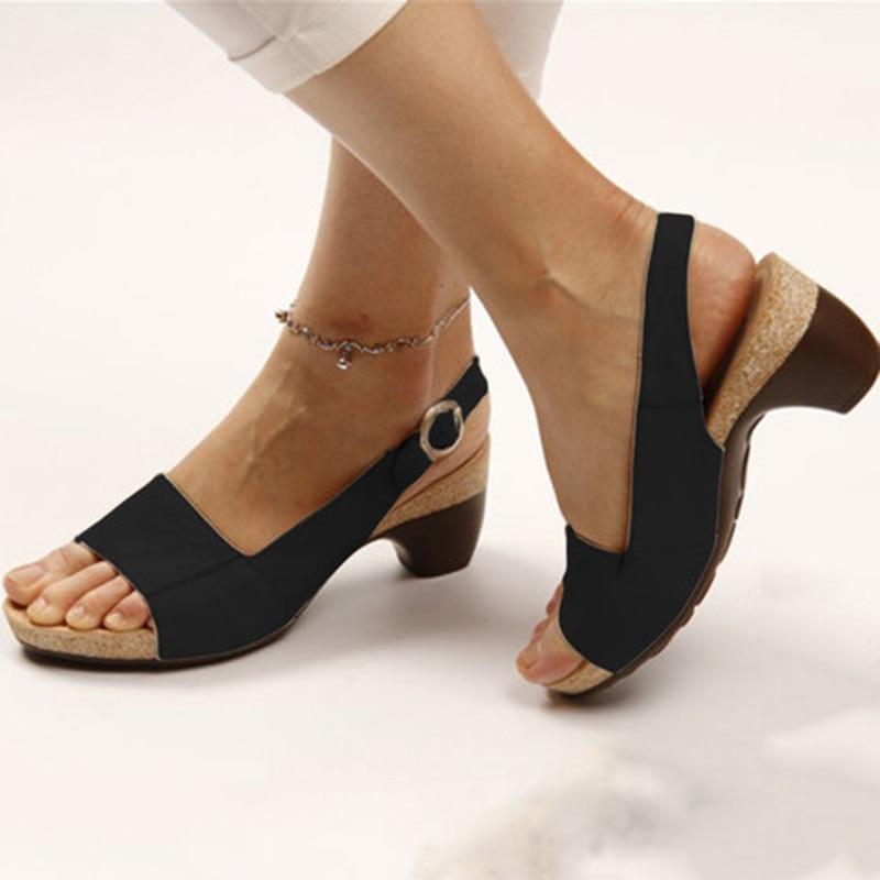 Heel Sandaler - Blockklack - Peep Toe - Sommartå - Dam sandaler-Eva Jonsson