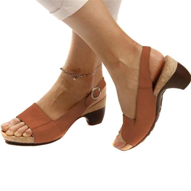 Heel Sandaler - Blockklack - Peep Toe - Sommartå - Dam sandaler-Eva Jonsson