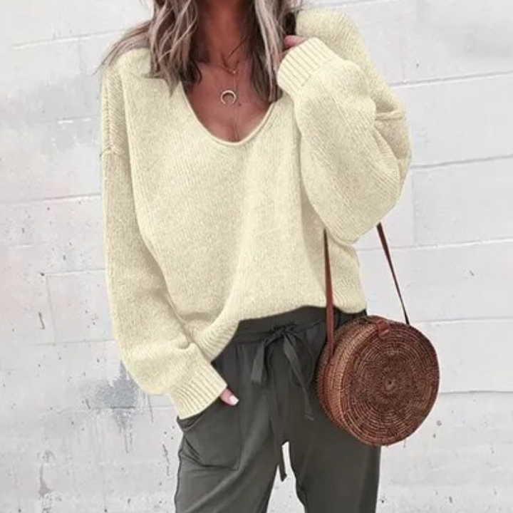 Helen Tröja | Pullover Oversized Mysig för kvinnor-Eva Jonsson