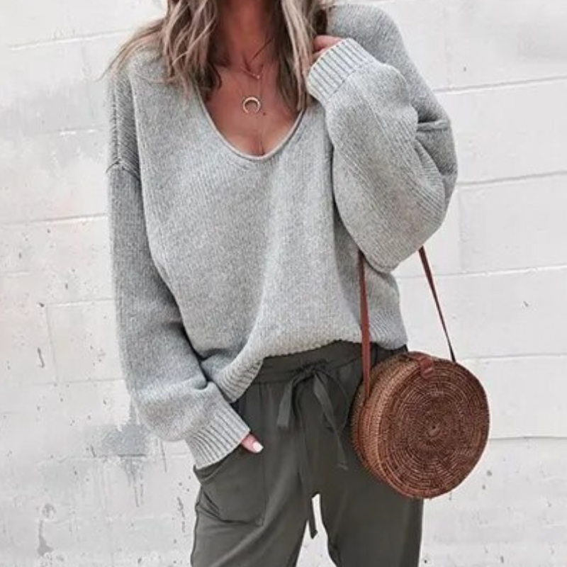 Helen Tröja | Pullover Oversized Mysig för kvinnor-Eva Jonsson