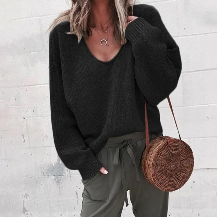 Helen Tröja | Pullover Oversized Mysig för kvinnor-Eva Jonsson