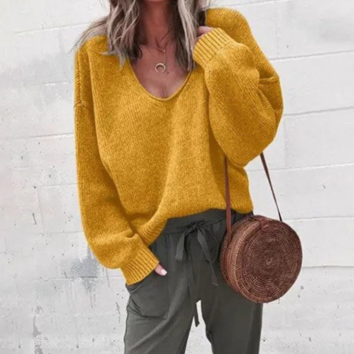 Helen Tröja | Pullover Oversized Mysig för kvinnor-Eva Jonsson