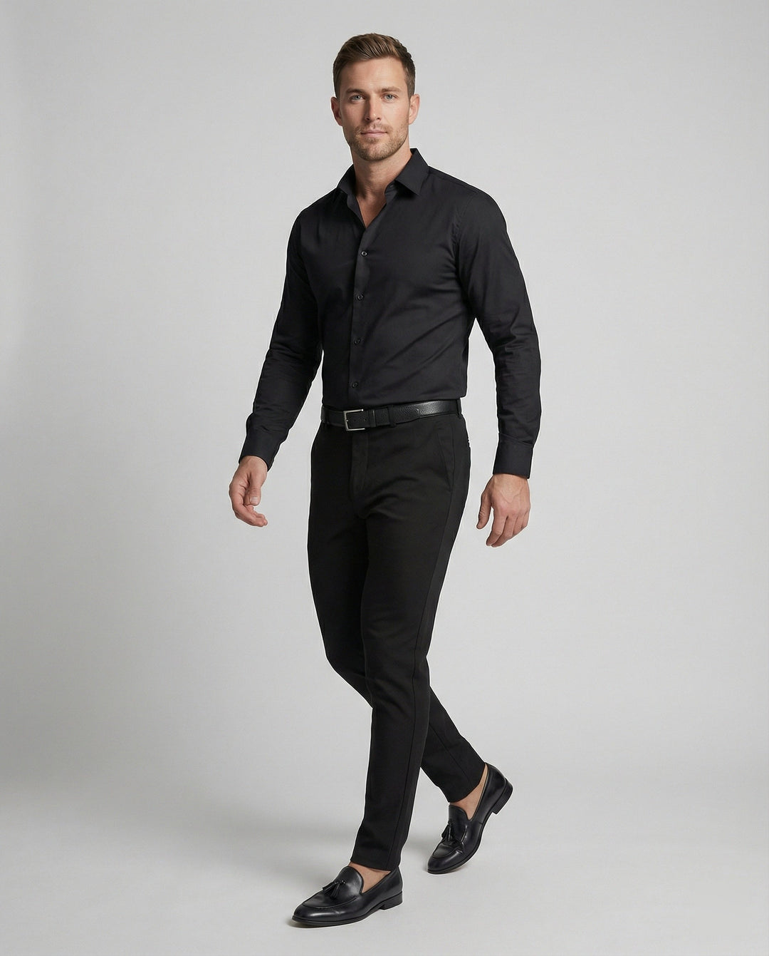Herr Chino-byxa Slim Fit modernt snitt-Eva Jonsson