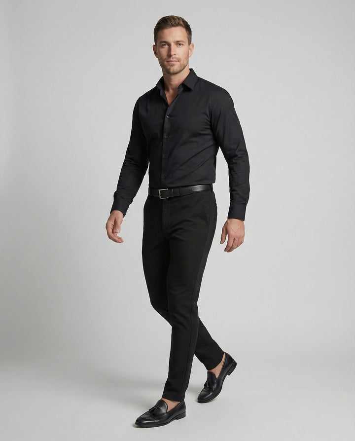Herr Chino-byxa Slim Fit modernt snitt-Eva Jonsson