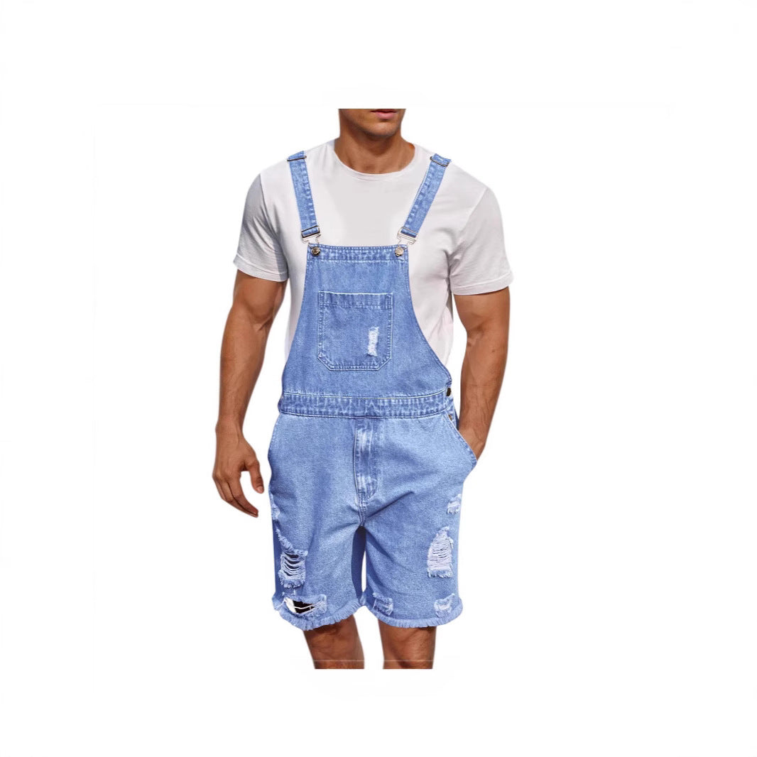 Herr Denim Bärshorts i avslappnad design med påsydda fickor Mirla-Eva Jonsson