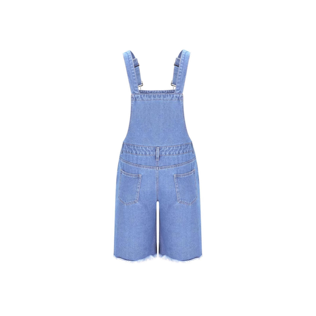 Herr Denim Bärshorts i avslappnad design med påsydda fickor Mirla-Eva Jonsson