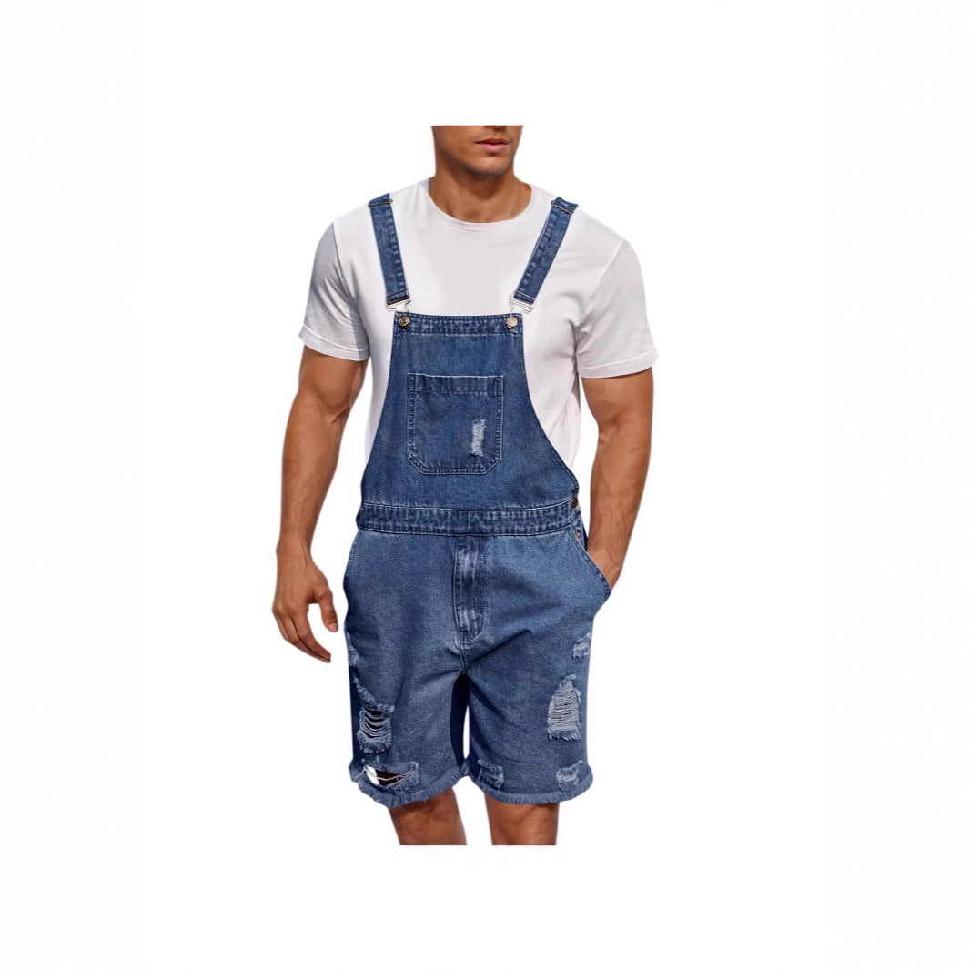 Herr Denim Bärshorts i avslappnad design med påsydda fickor Mirla-Eva Jonsson