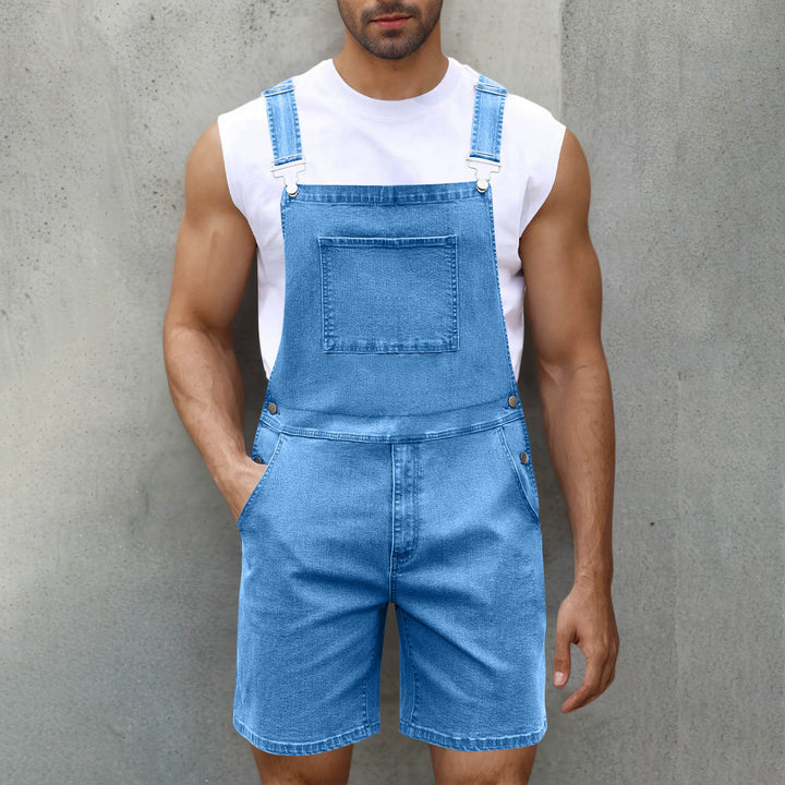 Herr Denim Hängselshorts med moderna fickor och justerbara axelremmar Mirla-Eva Jonsson