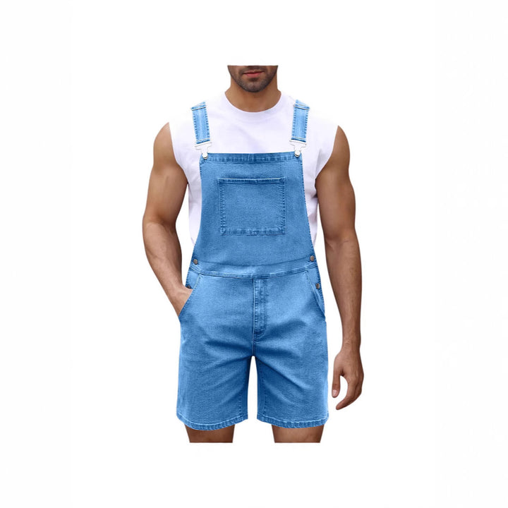 Herr Denim Hängselshorts med moderna fickor och justerbara axelremmar Mirla-Eva Jonsson