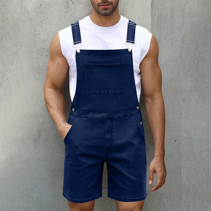 Herr Denim Hängselshorts med moderna fickor och justerbara axelremmar Mirla-Eva Jonsson