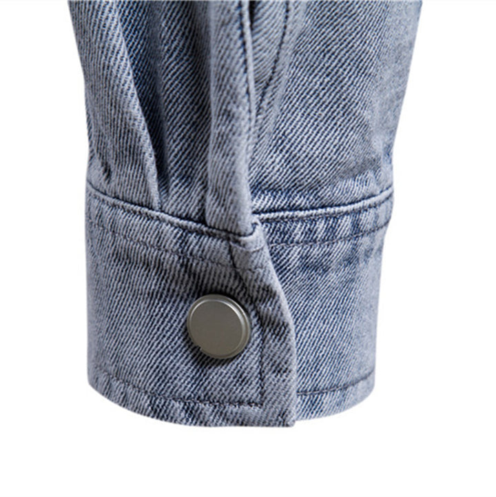 Herr Denim Skjorta med dubbla bröstfickor och avslappnad passform Mirla-Eva Jonsson