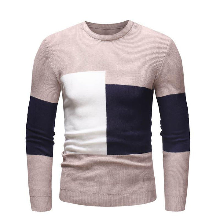 Herr Designer Tröja med modern blockmönster Mirla-Eva Jonsson