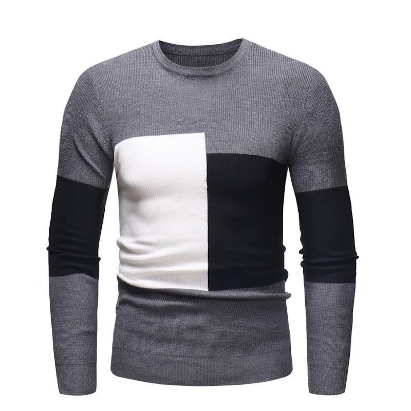 Herr Designer Tröja med modern blockmönster Mirla-Eva Jonsson