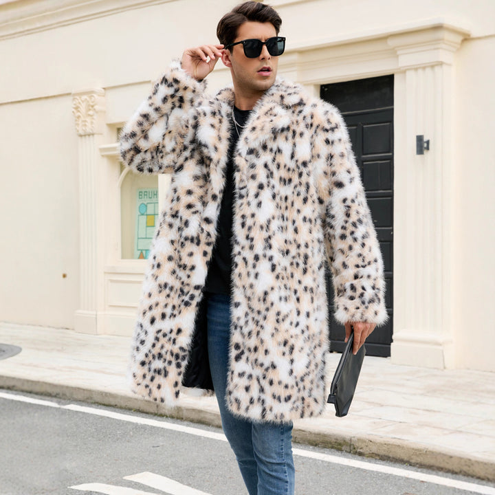 Herr Elegant Konstpäls Kappa i Leopardmönster Mirla-Eva Jonsson