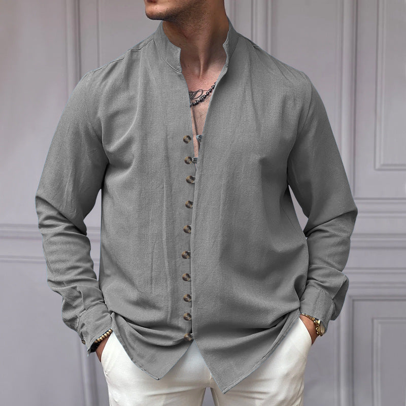 Herr Elegant Långärmad Skjorta med Knappslå Mirla-Eva Jonsson