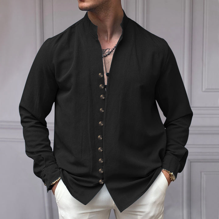 Herr Elegant Långärmad Skjorta med Knappslå Mirla-Eva Jonsson