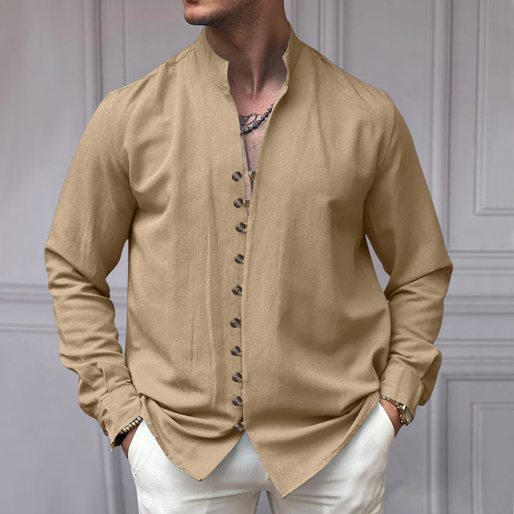 Herr Elegant Långärmad Skjorta med Knappslå Mirla-Eva Jonsson