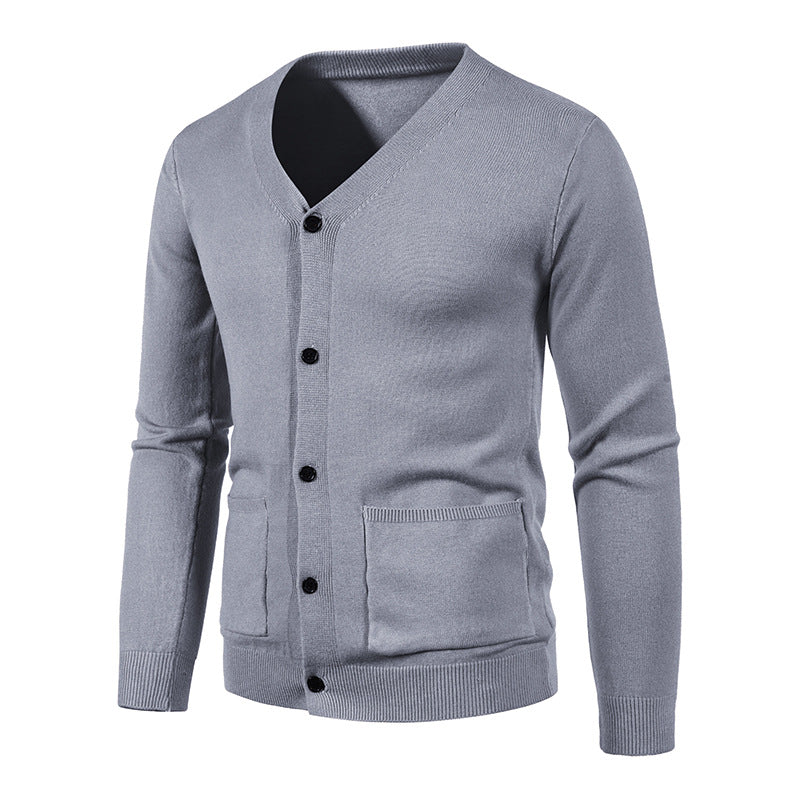 Herr Elegant V-hals Stickad cardigan Mirla-Eva Jonsson