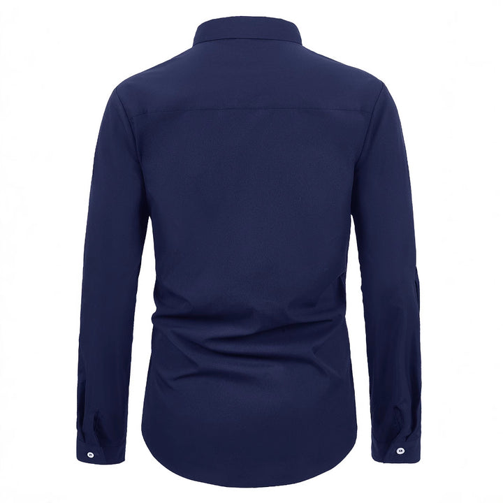 Herr Elegant kortärmad skjorta med asymmetrisk design Eva Jonsson-Eva Jonsson