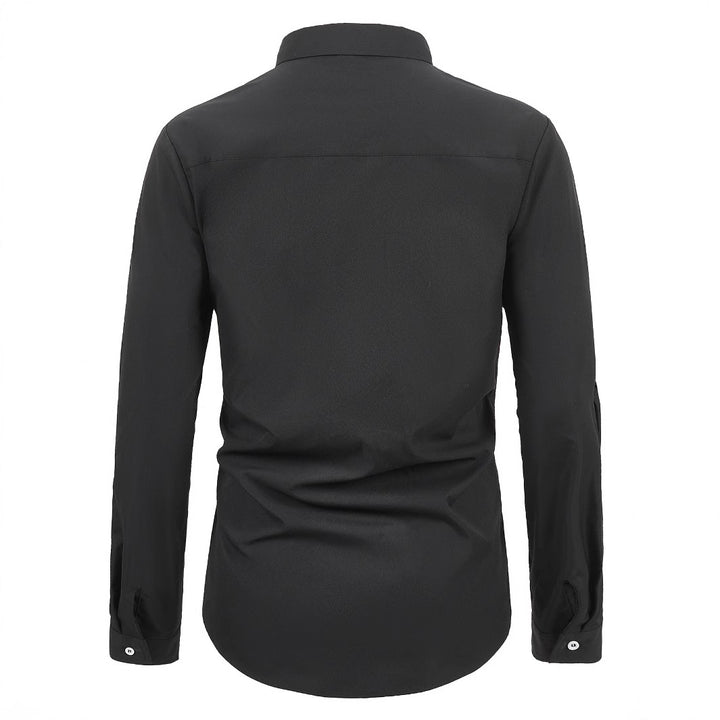 Herr Elegant kortärmad skjorta med asymmetrisk design Eva Jonsson-Eva Jonsson