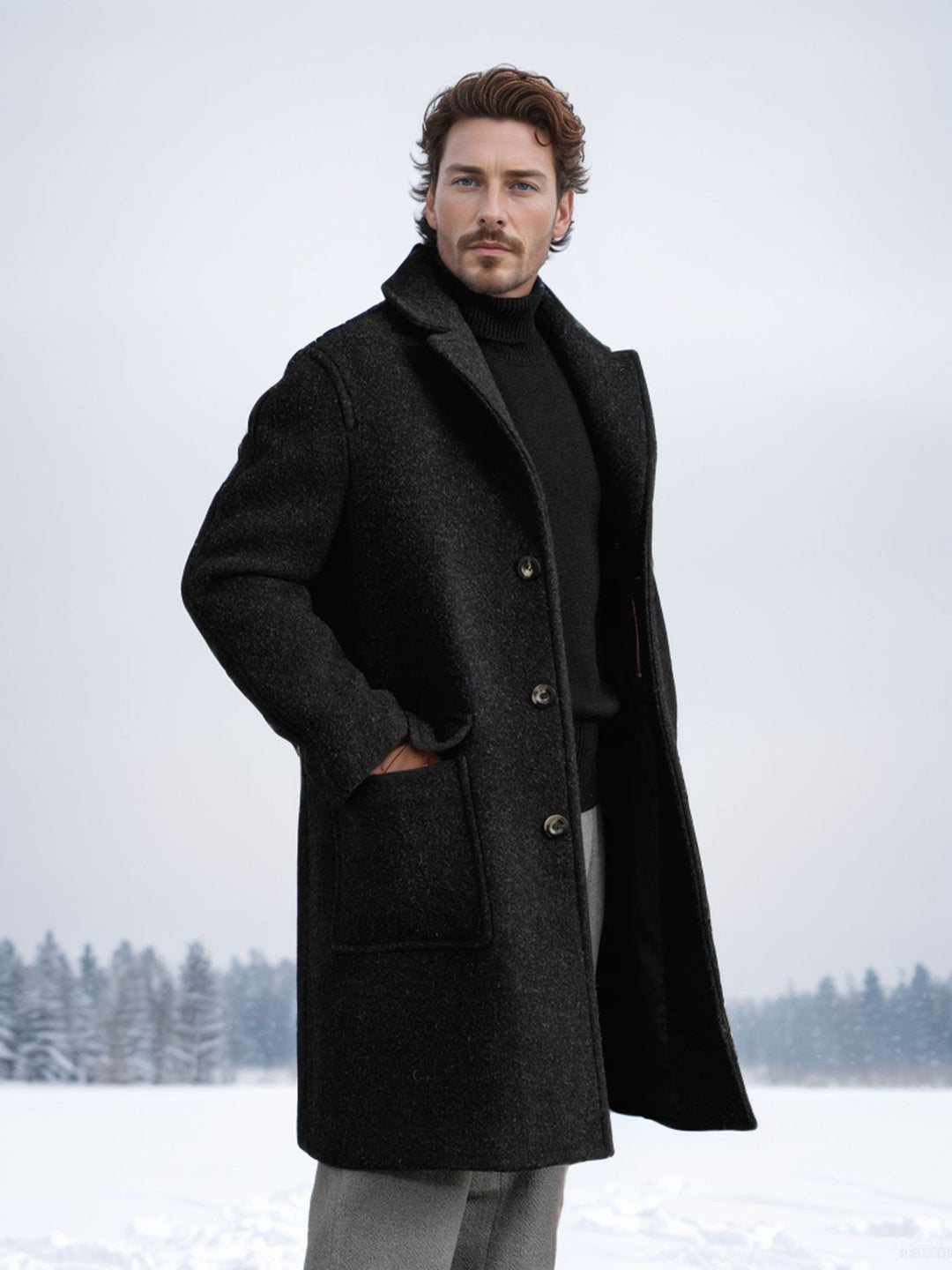 Herr Elegant och tidlös Longcoat Mirla-Eva Jonsson