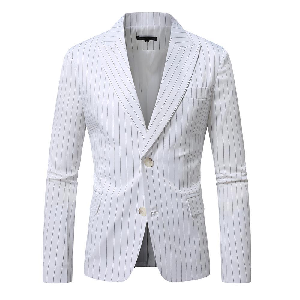 Herr Elegant randig blazer med modern skärning och lyxiga detaljer Mirla-Eva Jonsson