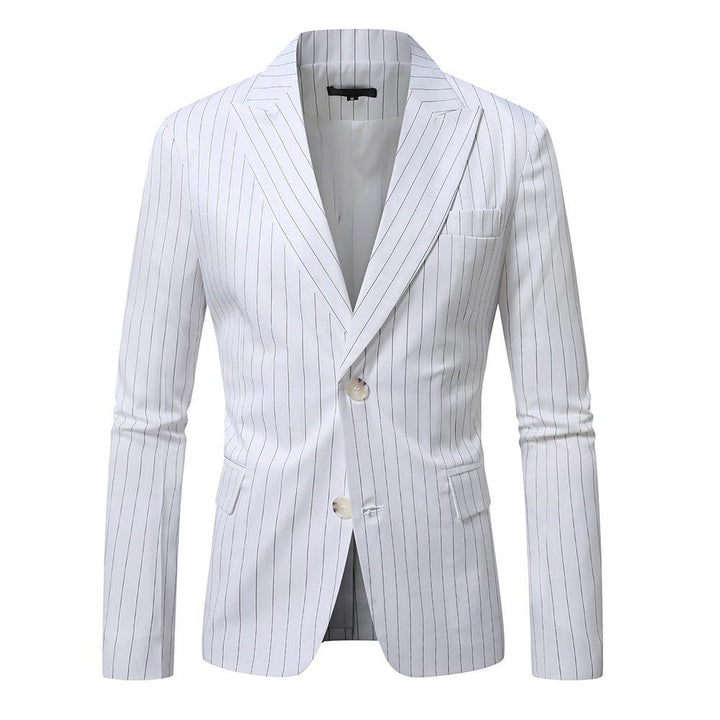 Herr Elegant randig blazer med modern skärning och lyxiga detaljer Mirla-Eva Jonsson