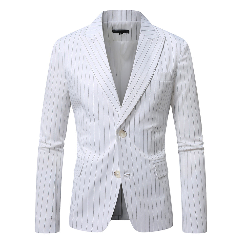 Herr Elegant randig blazer med modern skärning och lyxiga detaljer Mirla-Eva Jonsson