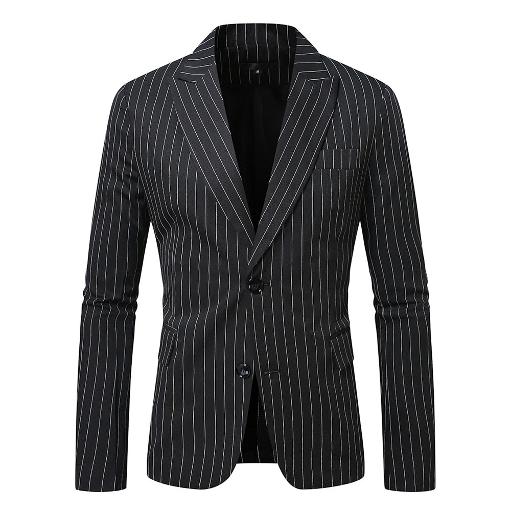 Herr Elegant randig blazer med modern skärning och lyxiga detaljer Mirla-Eva Jonsson
