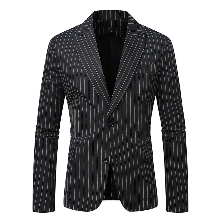 Herr Elegant randig blazer med modern skärning och lyxiga detaljer Mirla-Eva Jonsson