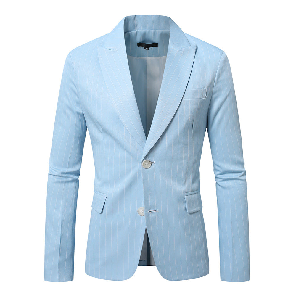 Herr Elegant randig blazer med modern skärning och lyxiga detaljer Mirla-Eva Jonsson