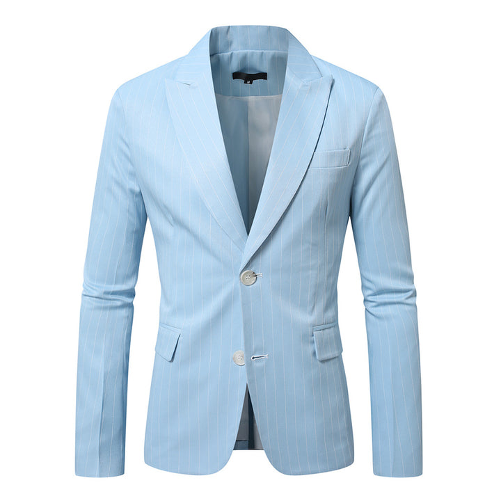 Herr Elegant randig blazer med modern skärning och lyxiga detaljer Mirla-Eva Jonsson