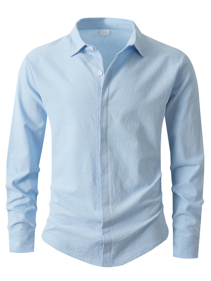 Herr Eleganta Casual-sk shirt med Slim-Fit skärning Mirla-Eva Jonsson