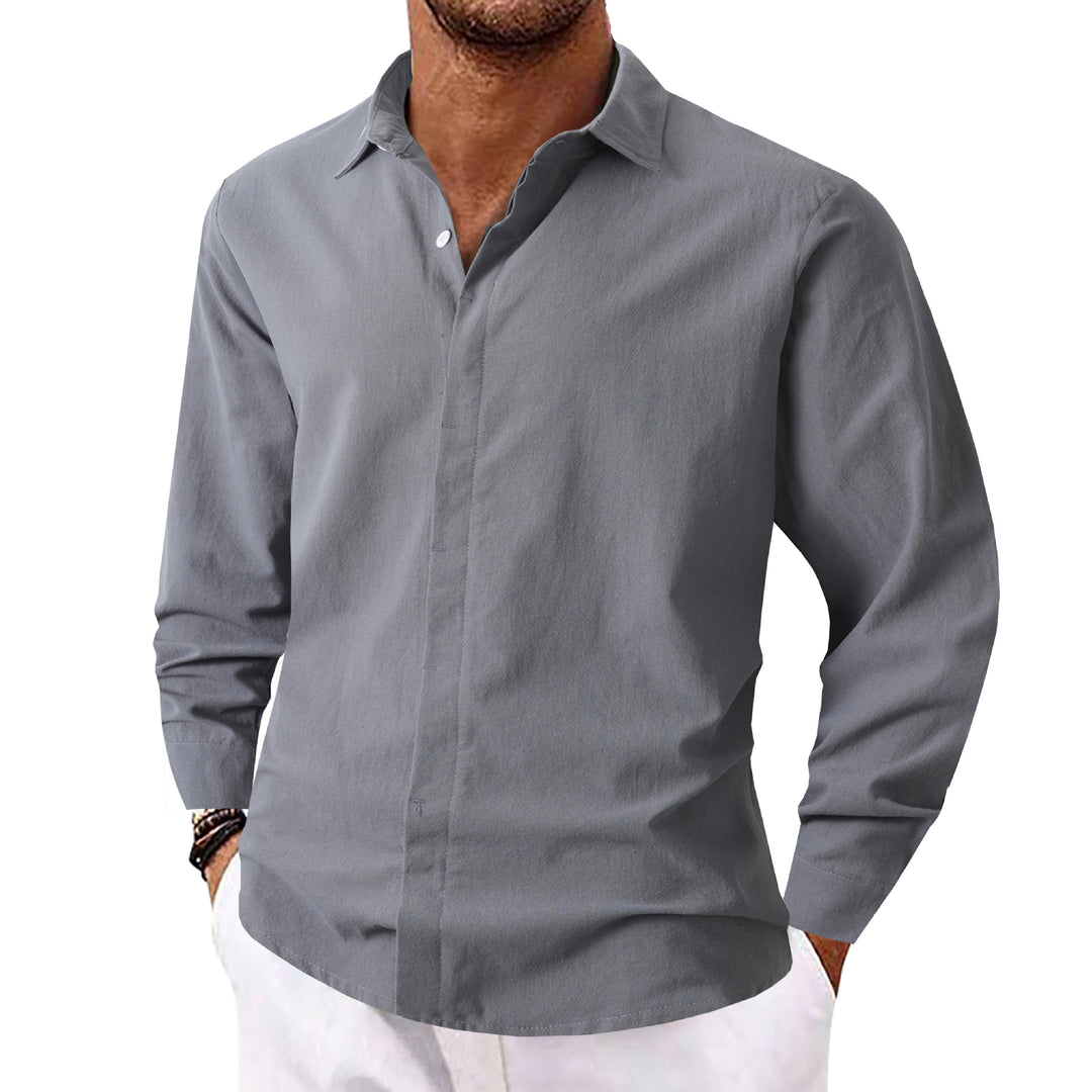 Herr Eleganta Casual-sk shirt med Slim-Fit skärning Mirla-Eva Jonsson