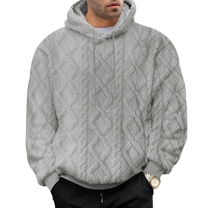 Herr Fleece Hoodie med strukturerad design Mirla-Eva Jonsson