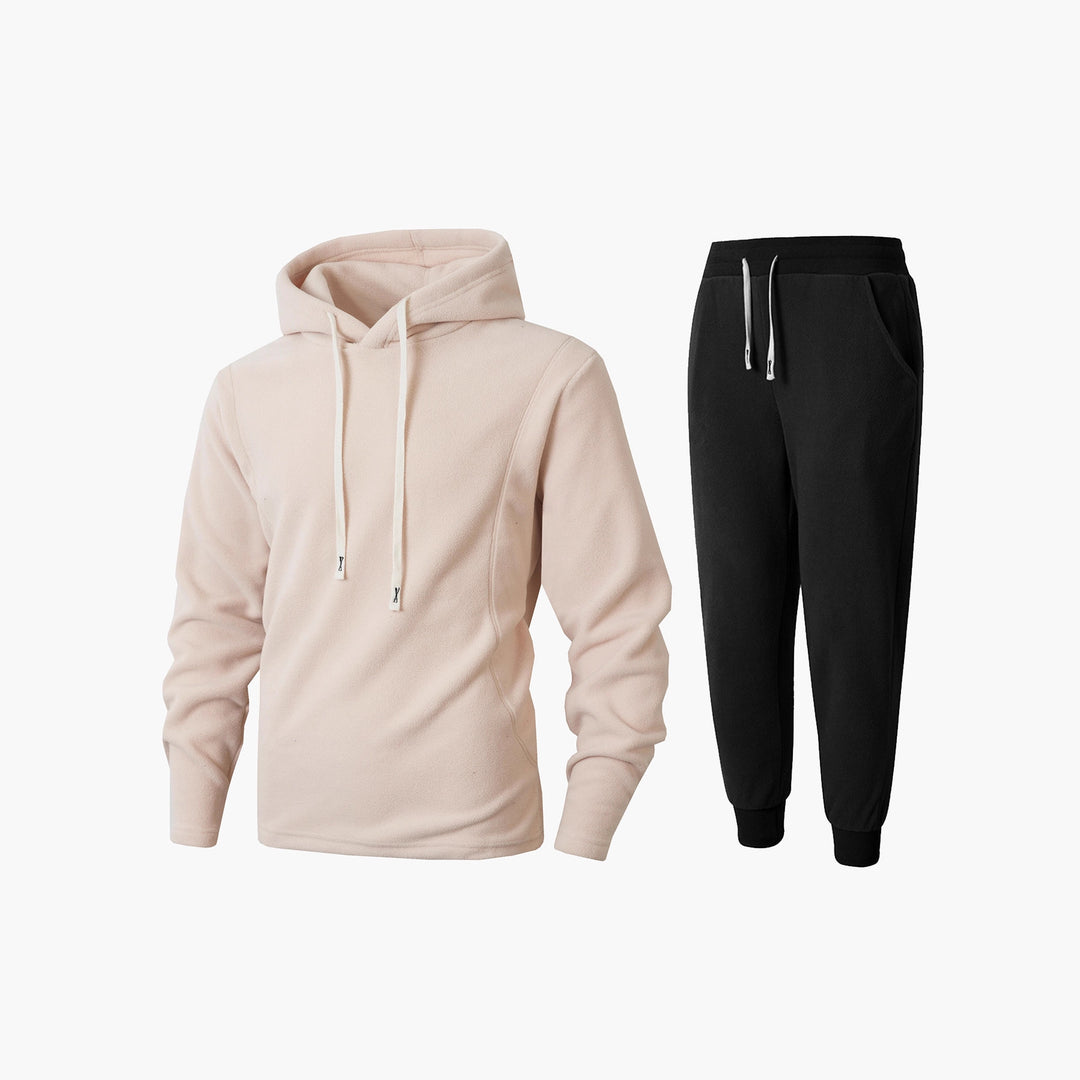 Herr Fleece-Hoodie och Joggingbyxor Set Mirla-Eva Jonsson