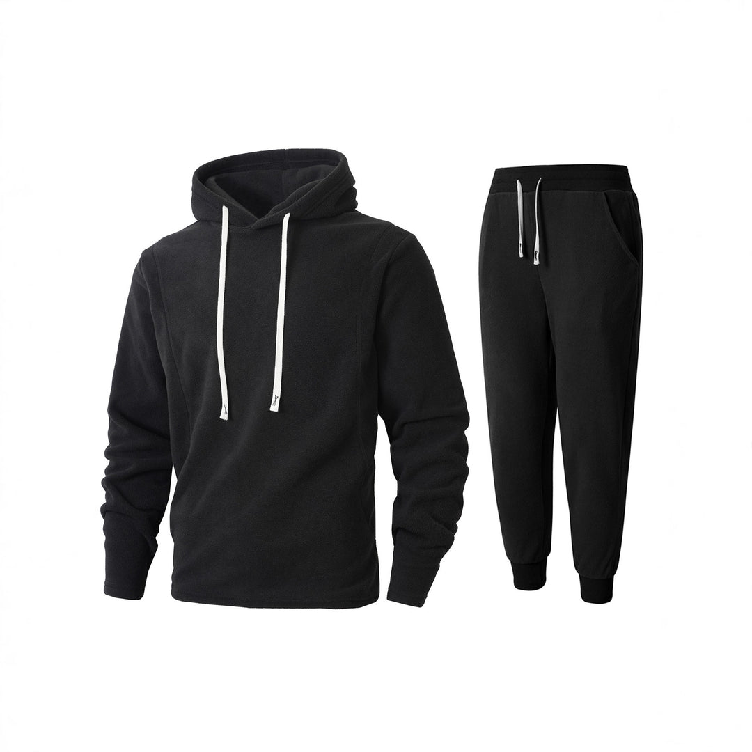 Herr Fleece-Hoodie och Joggingbyxor Set Mirla-Eva Jonsson